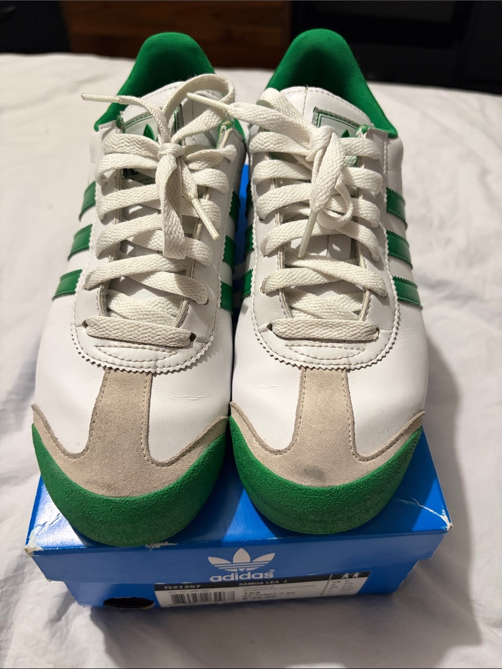adidas Originals Samoa White & Green Men's Low-Top Sneakers